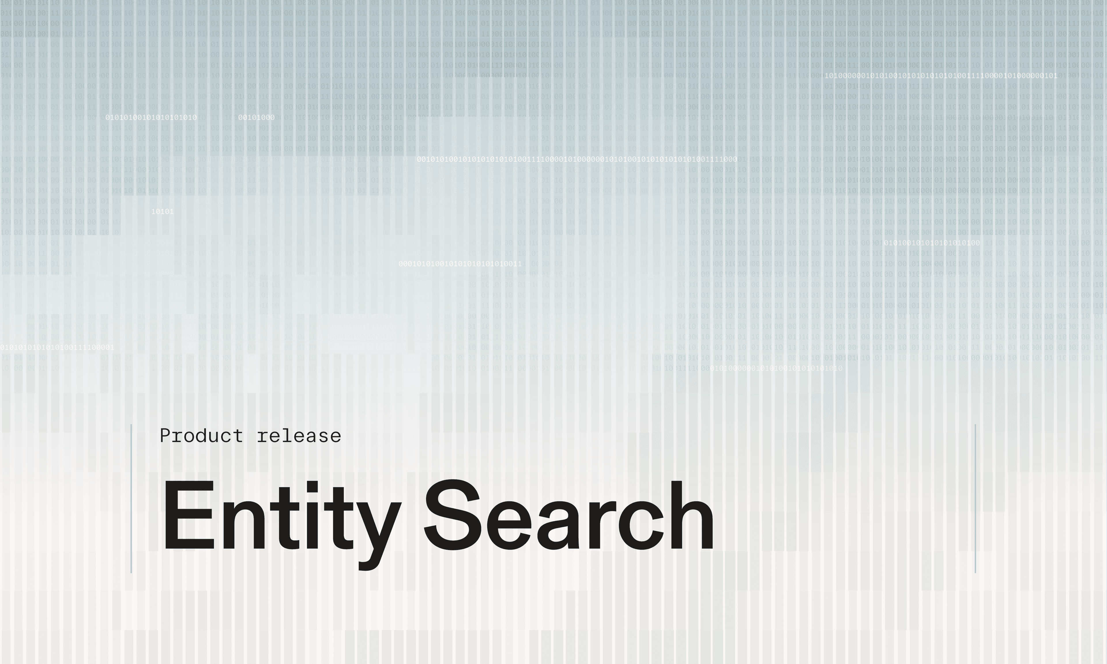 Introducing real-time Entity Search