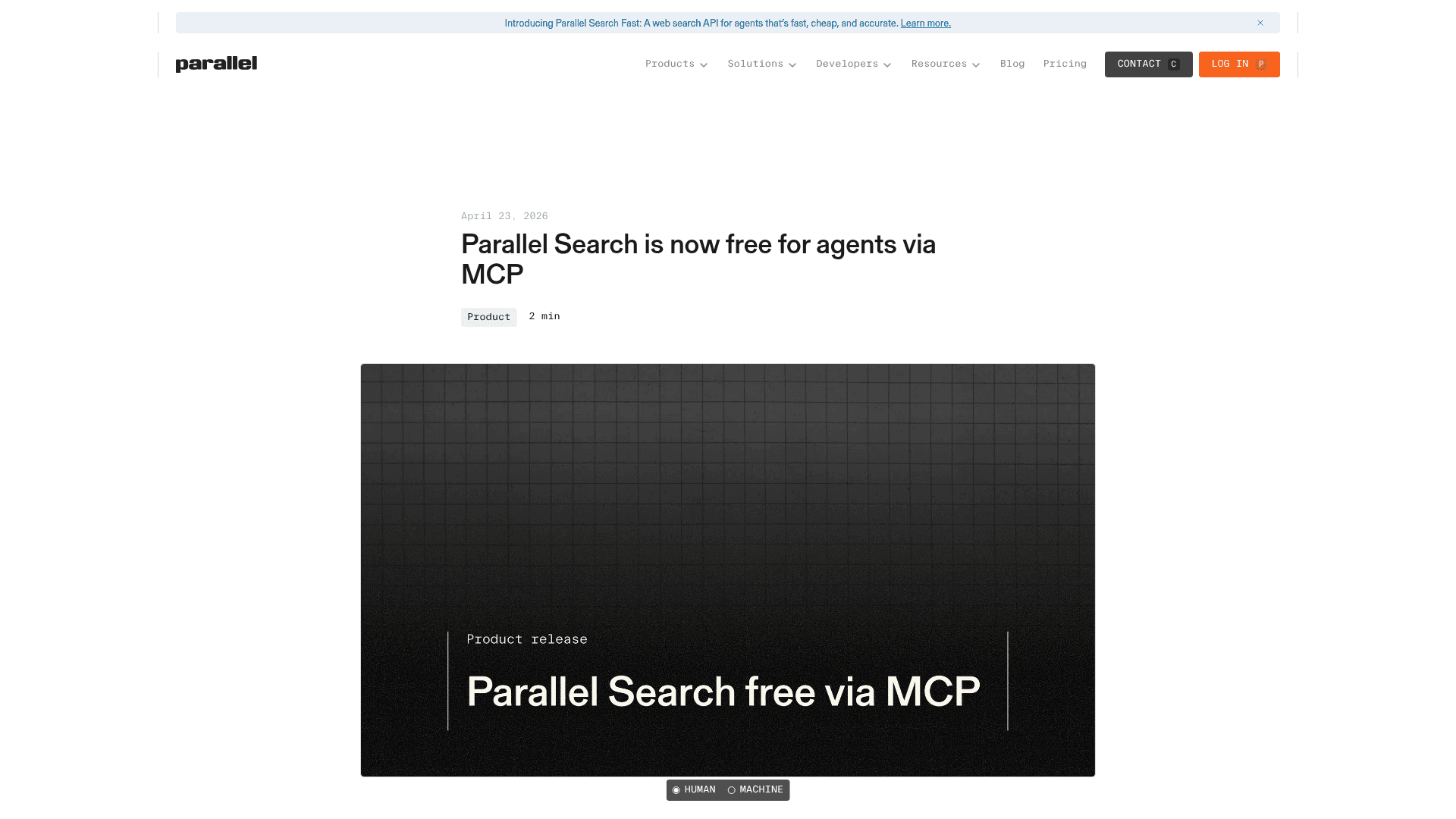 Parallel Search available to AI agents through MCP